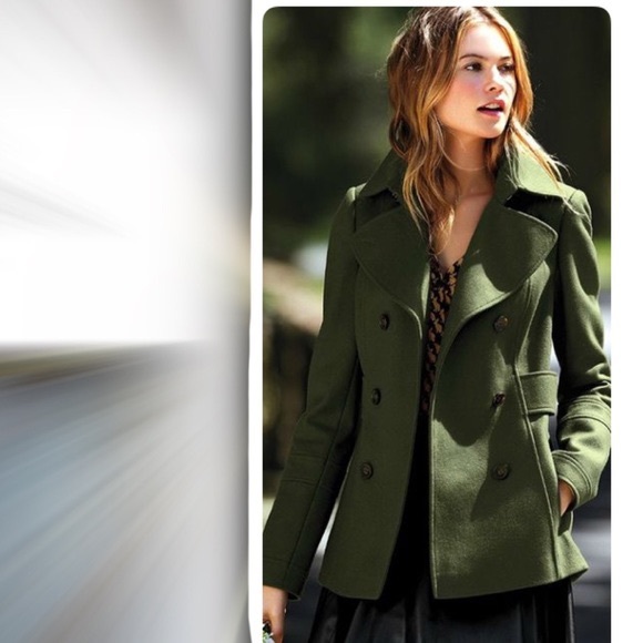 Victorias Secret Size 8 Green Pea Coat 